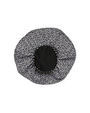 Load image into Gallery viewer, Truffle Poppy Hat - Circle (Ruffled) - Black & White Polka Dots